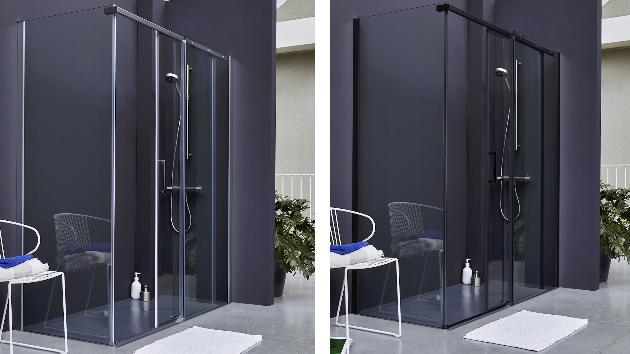 Grattoir de douche pour porte de douche en verre, grattoir de douche pour  salle de bain (lot de 1, gris)，Fonepro
